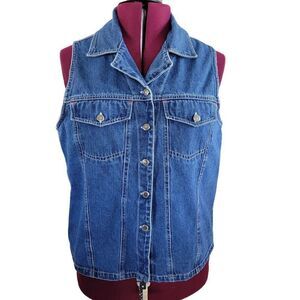 Atlast Plus Denim Lace-Up Vest (Size 1X)